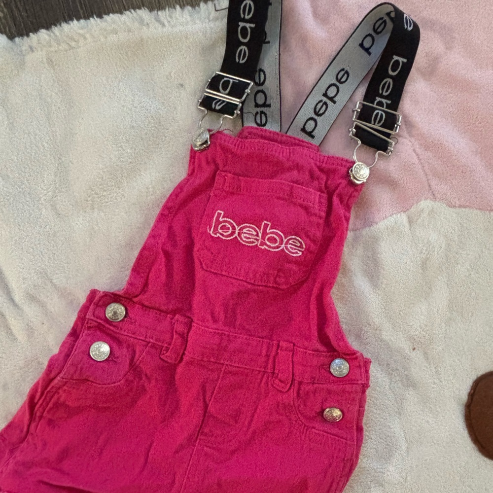 Bebe Fuchsia Kids Overalls